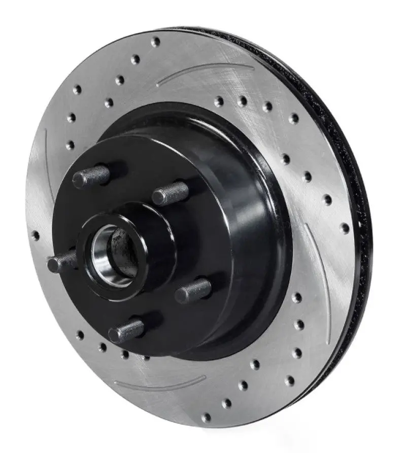 Wilwood Srp Front Brake Rotors: Drilled & Slotted, Black Coated, Fits 1965–1969 Ford Mustang (5X4.5" Bolt Circle) 1