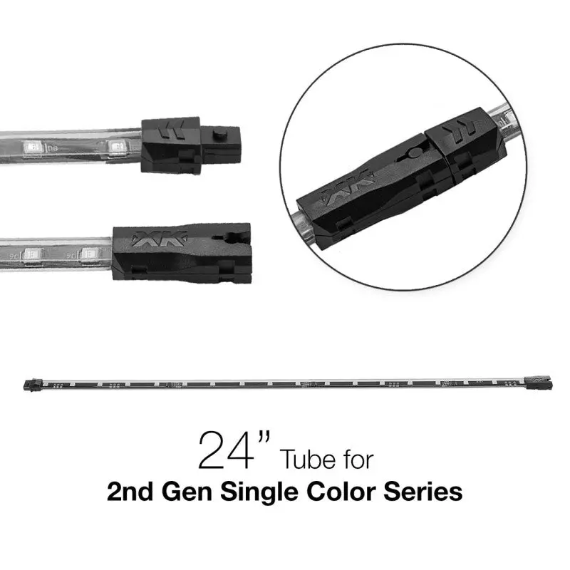 Xk Glow 24-Inch Amber Led Light Tube – Second-Generation Single-Color Flex Strip 1
