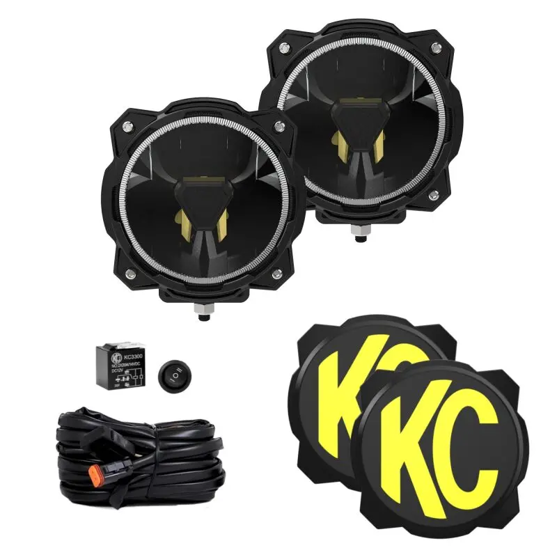 Kc Hilites Gravity Titan 6-Inch Led Driving Light Kit – Sae-Compliant, Pair Pack 1