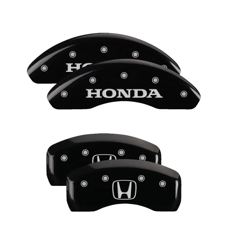 Mgp Engraved Brake Caliper Covers For Honda Cr-V – Front & Rear Set In Black With Silver Accents 2
