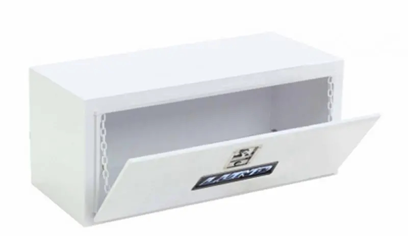 Lund Universal Steel Underbody Storage Box – White Powder-Coated Finish, Mounts Beneath Vehicle Frame 2