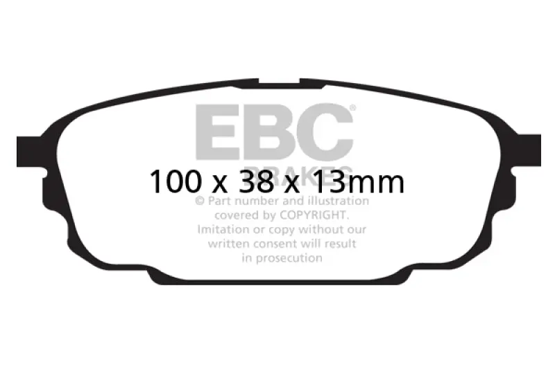 Ebc Redstuff Rear Brake Pads: High-Performance Compound For 2001–2004 Mazda Protege 2.0L 2