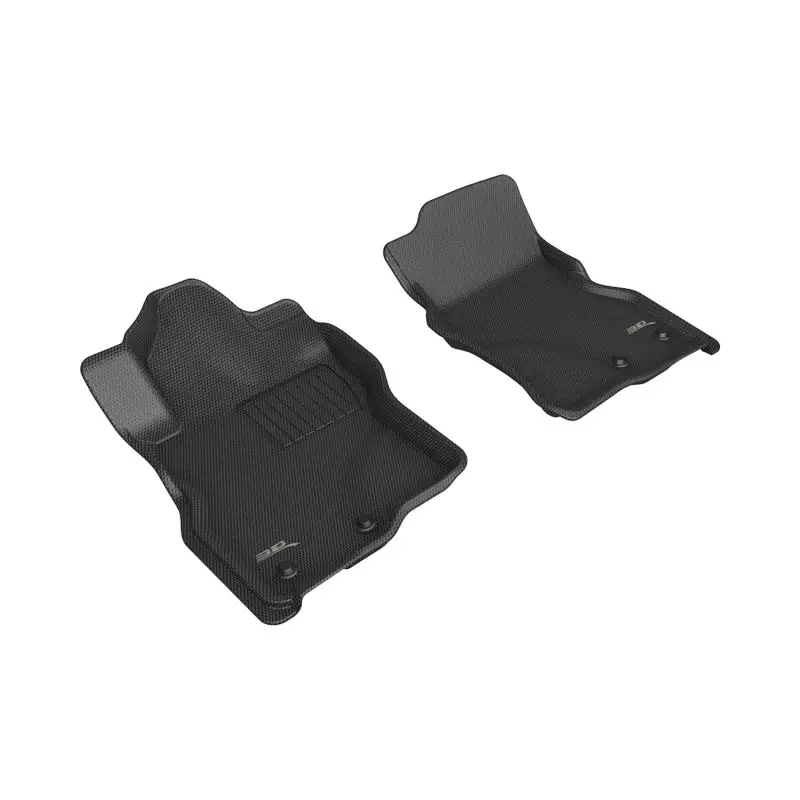 3D Maxpider Kagu Floor Liners – Front Row, Custom-Fit For 2022–2023 Nissan Frontier Crew Cab (Black) 1