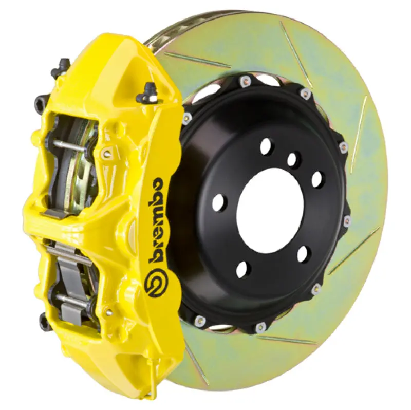 Brembo Front Gt Big Brake Kit For 2014–2020 Bmw I8: 380Mm Slotted Rotors, 6-Piston Calipers, Yellow Finish 1