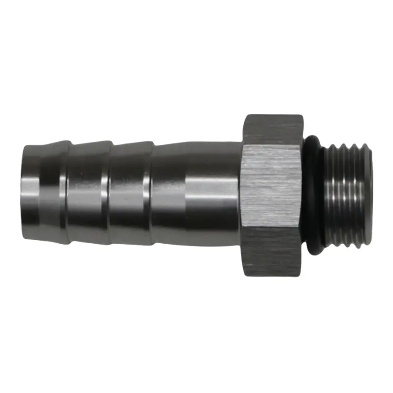 Deatschwerks Titanium-Anodized 6An Orb Male To 1/2-Inch Male Triple Barb Fitting With O-Ring 1