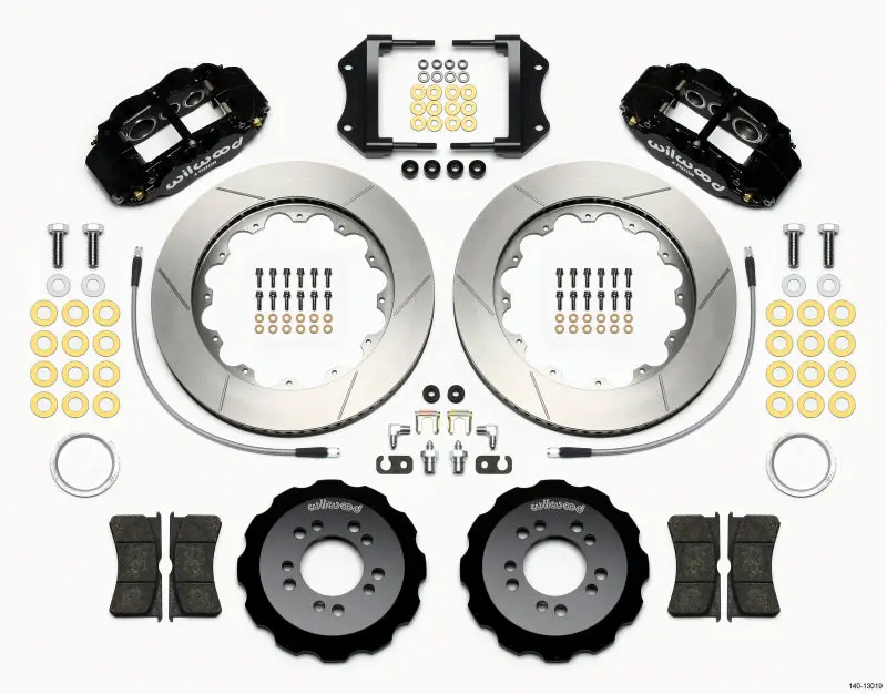Wilwood Narrow Superlite 6R Front Brake Hat Kit — 14" Diameter, Includes Lines For 2013+ Ford Focus St 1