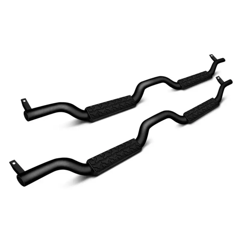 Rampage Slimline Drop Step Side Bars For 2007–2018 Jeep Wrangler Unlimited (Jk) – Black Finish 1