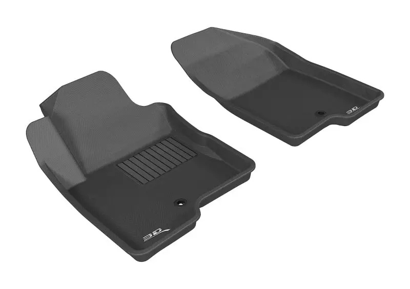 3D Maxpider Custom-Fit Front Floor Mats For 2007–2017 Jeep Compass And Patriot (Kagu Trim) – Black 1