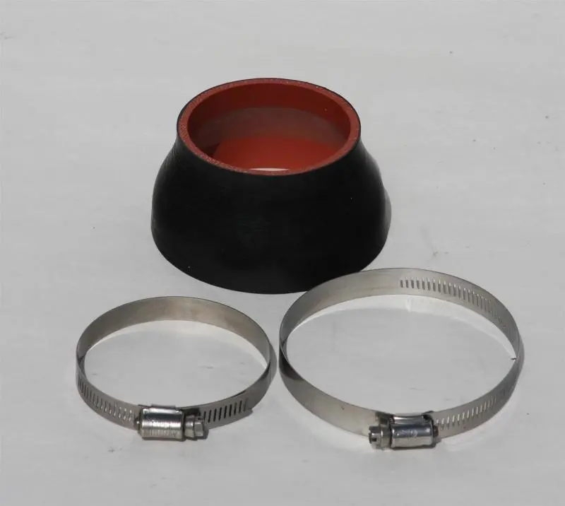 Granatelli 4-Inch To 3.5-Inch Silicone Reducer Sleeve With Stainless Clamps 1