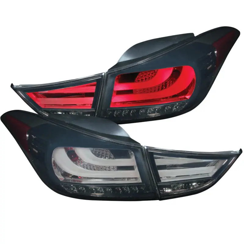 Anzo Led Smoke-Finish Taillight Assembly For 2011–2013 Hyundai Elantra – 4-Piece Set 1