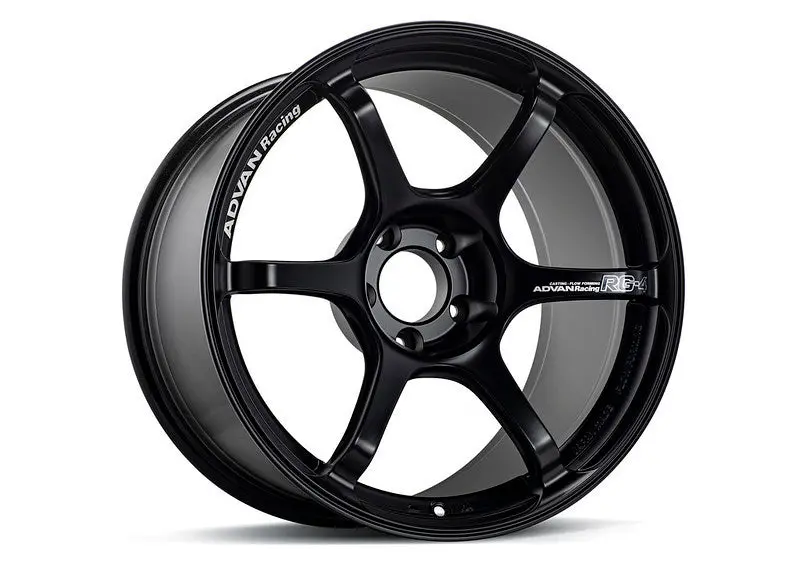 Advan Rg-4 18X9.5 +45 5-114.3 Semi Gloss Black Wheel 1