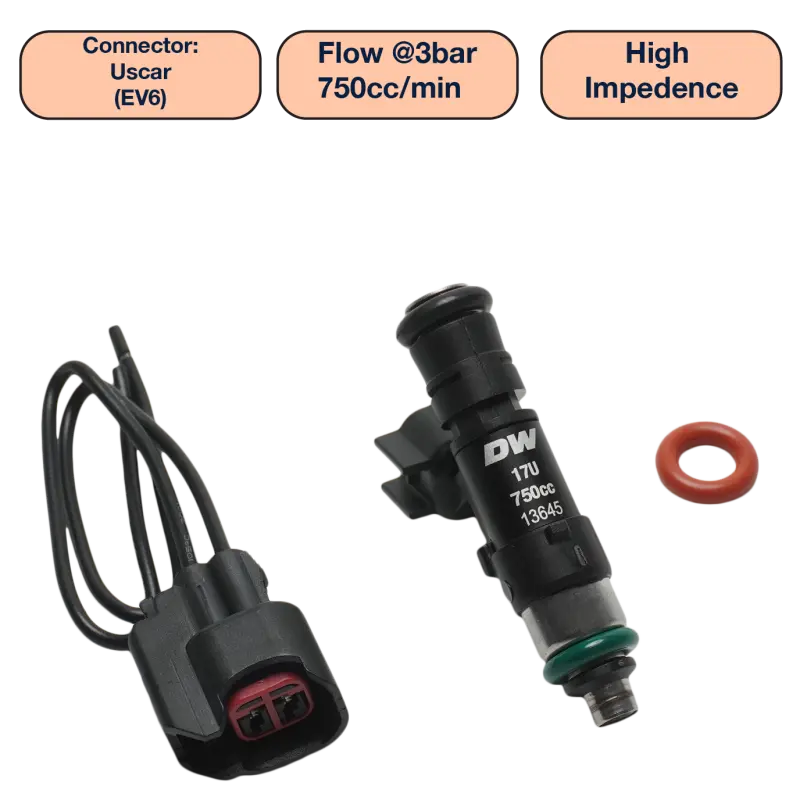 Deatschwerks Universal 750Cc Fuel Injector – 48Mm Length, 14Mm O-Ring Seals 1
