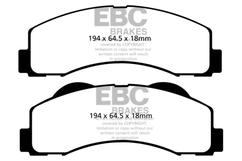 Ebc Extra Duty Front Brake Pads For 2015+ Ford Expedition 3.5L Twin-Turbo (2Wd) 2
