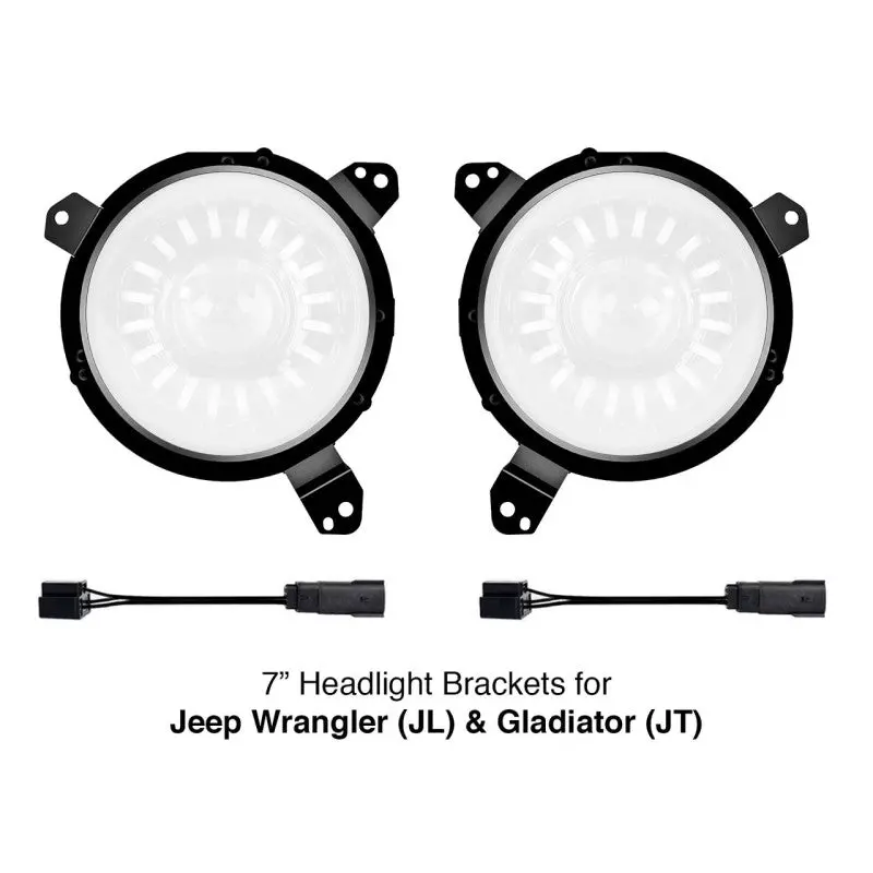 Xk Glow Universal Fog Light Mounting Brackets – Compatible With Jeep Wrangler Jl & Gladiator Jt (4" Diameter) 1