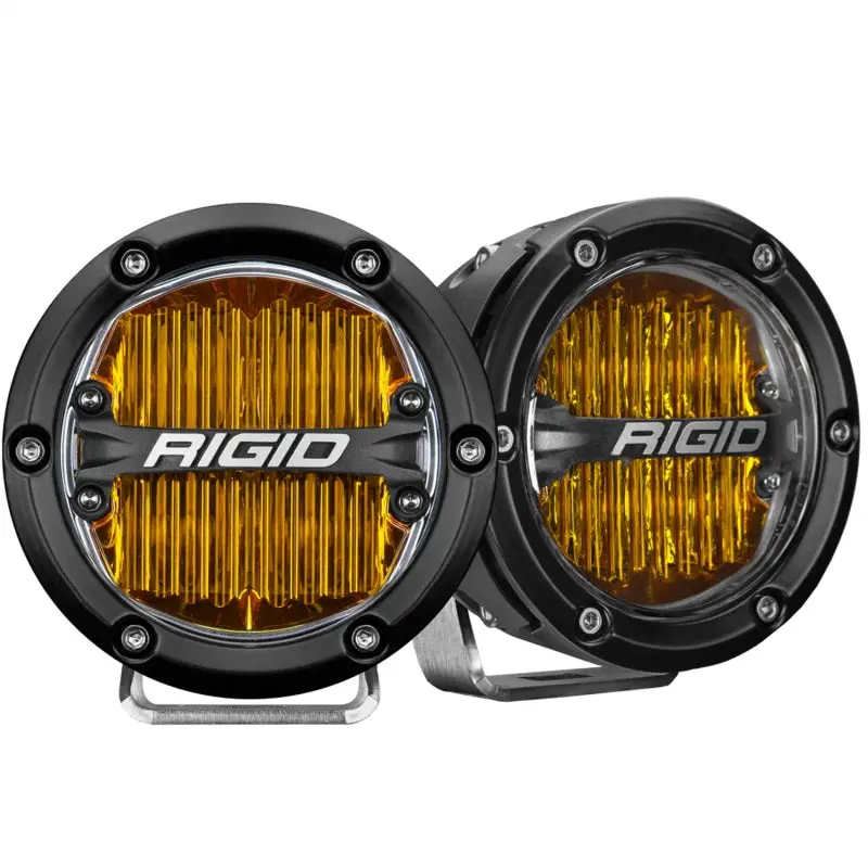 Rigid Industries 360-Series 4-Inch Sae J583 Fog Lights – Selective Yellow Led (Pair) 1