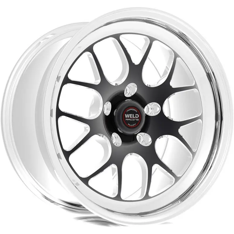 Weld S77 Single-Beadlock Black Alloy Wheel – 15X10", 5X115 Bolt Pattern, 6.5" Backspace, Medium Pad Finish 1