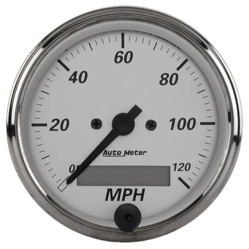 Autometer American Platinum 3-1/8In 0-120Mph Electronic In-Dash Programmable Speedometer 1